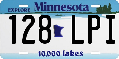 MN license plate 128LPI