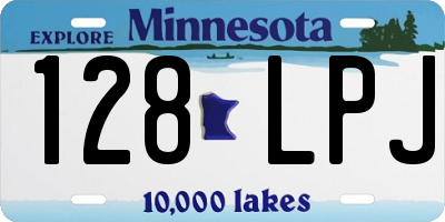 MN license plate 128LPJ