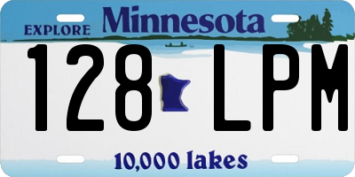 MN license plate 128LPM