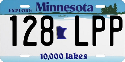 MN license plate 128LPP
