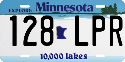 MN license plate 128LPR