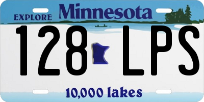 MN license plate 128LPS