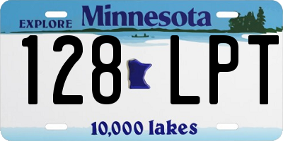 MN license plate 128LPT