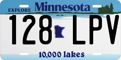 MN license plate 128LPV