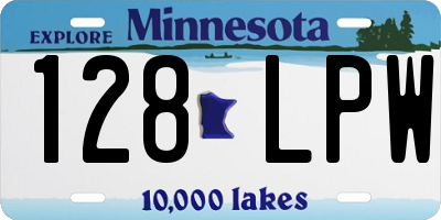 MN license plate 128LPW