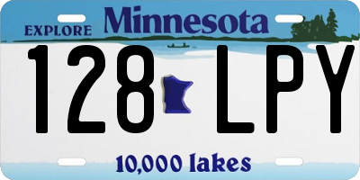 MN license plate 128LPY