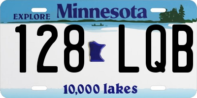 MN license plate 128LQB