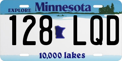 MN license plate 128LQD