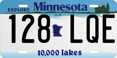 MN license plate 128LQE