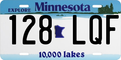 MN license plate 128LQF