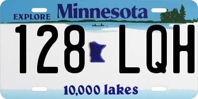 MN license plate 128LQH