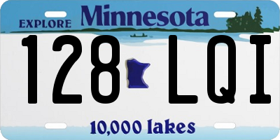 MN license plate 128LQI