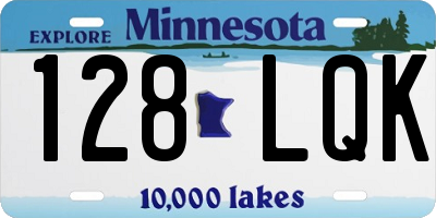 MN license plate 128LQK