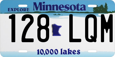 MN license plate 128LQM