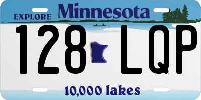 MN license plate 128LQP