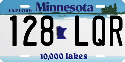 MN license plate 128LQR