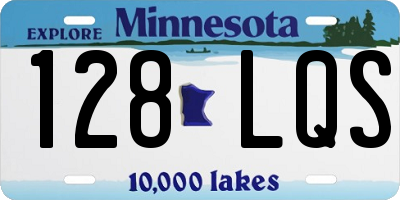 MN license plate 128LQS