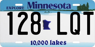 MN license plate 128LQT