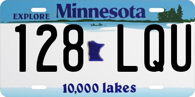 MN license plate 128LQU