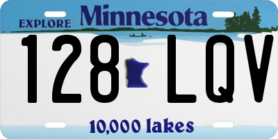 MN license plate 128LQV
