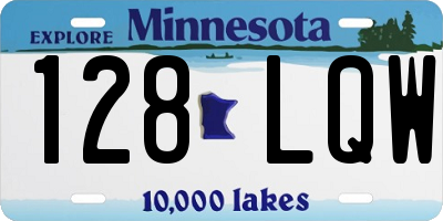 MN license plate 128LQW