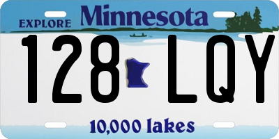 MN license plate 128LQY