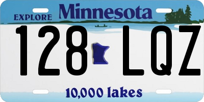 MN license plate 128LQZ