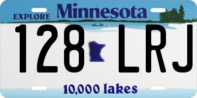 MN license plate 128LRJ