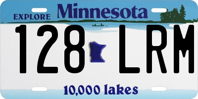 MN license plate 128LRM