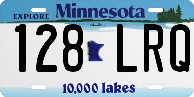 MN license plate 128LRQ