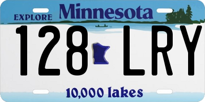 MN license plate 128LRY