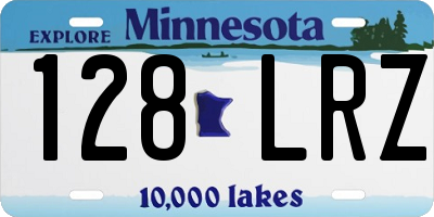 MN license plate 128LRZ
