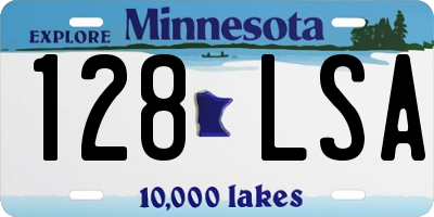 MN license plate 128LSA