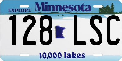 MN license plate 128LSC