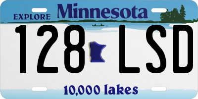 MN license plate 128LSD