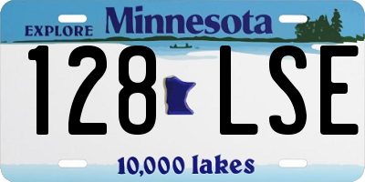 MN license plate 128LSE
