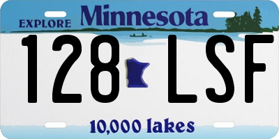 MN license plate 128LSF