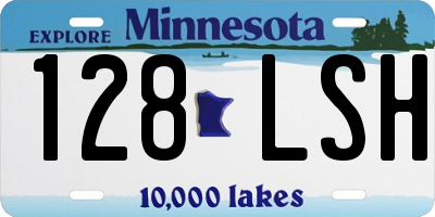 MN license plate 128LSH