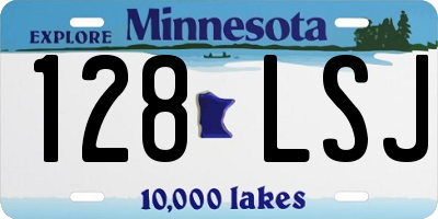 MN license plate 128LSJ
