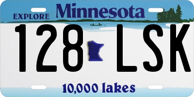 MN license plate 128LSK