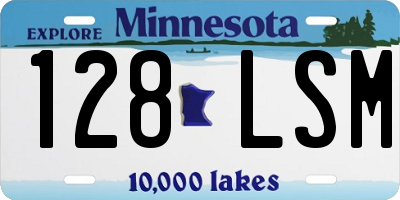 MN license plate 128LSM