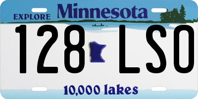 MN license plate 128LSO