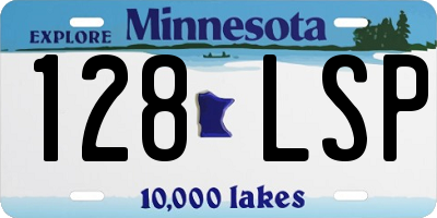 MN license plate 128LSP