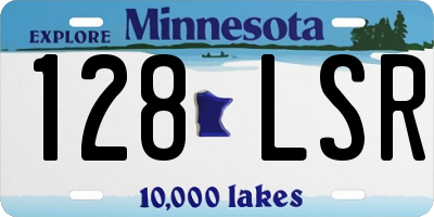 MN license plate 128LSR