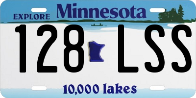 MN license plate 128LSS