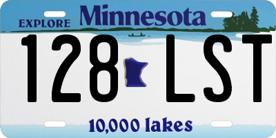MN license plate 128LST