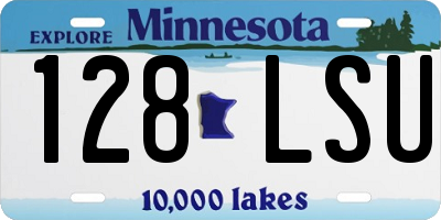 MN license plate 128LSU