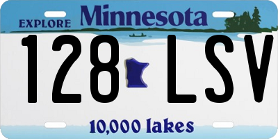 MN license plate 128LSV