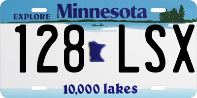 MN license plate 128LSX