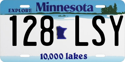 MN license plate 128LSY